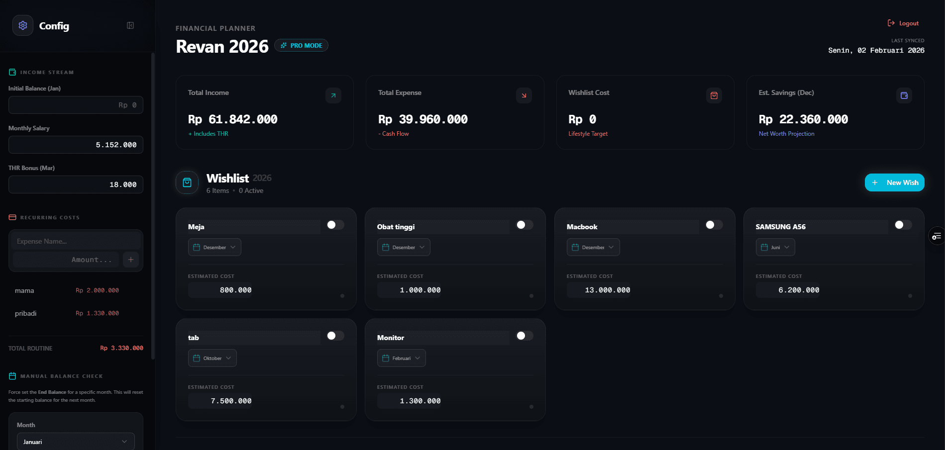 Financial Tracking App